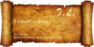 Tinhof Laura névjegykártya